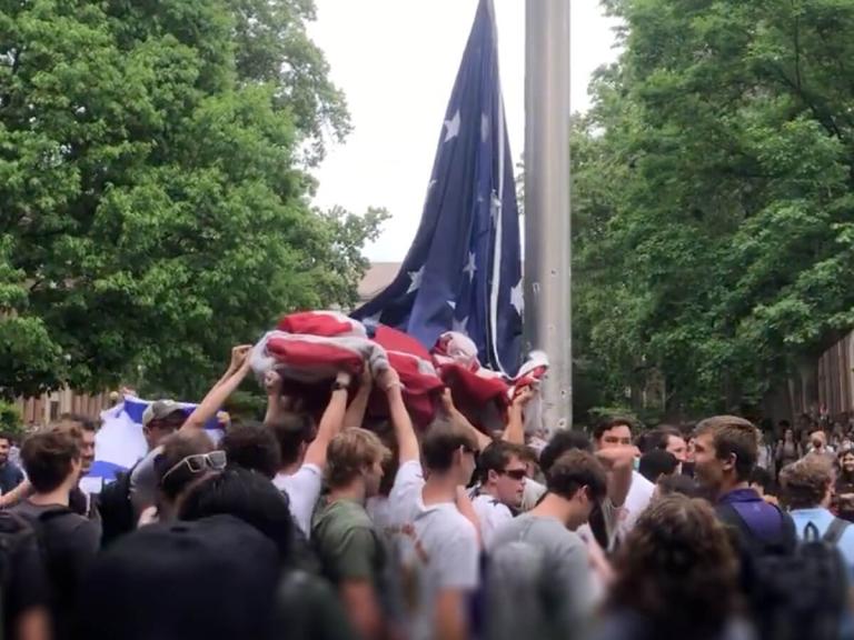 Praise Abounds For Unc Frat Brothers Who Protected American Flag Amidst